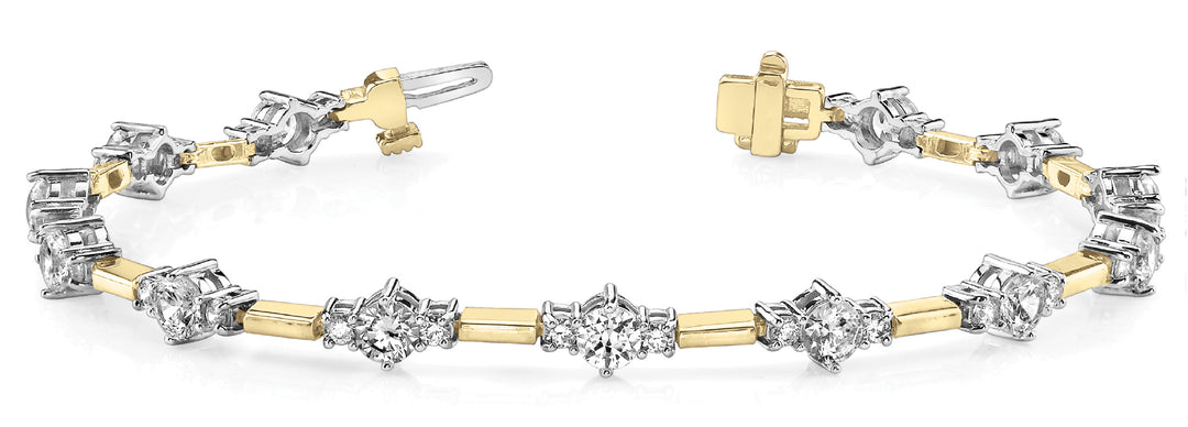 14K Yellow Gold Diamond Fashion Bracelet