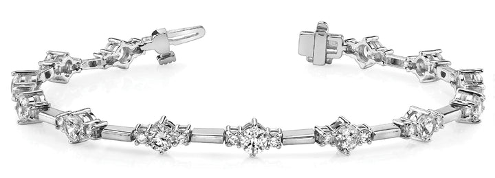 18K White Gold Diamond Tennis Bracelet 1.5 CT