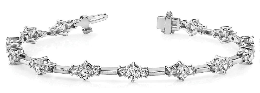 Platinum White Diamond Fashion Bracelet