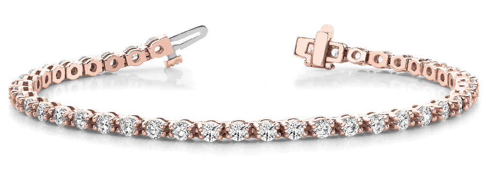 14K Rose Gold Diamond Tennis Bracelet