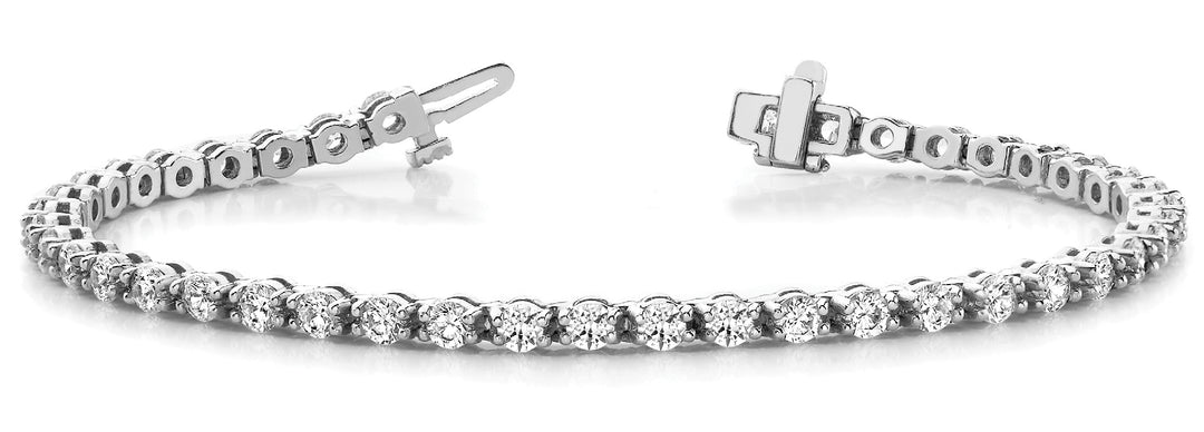 14K White Gold 2.16 CTW Diamond Tennis Bracelet