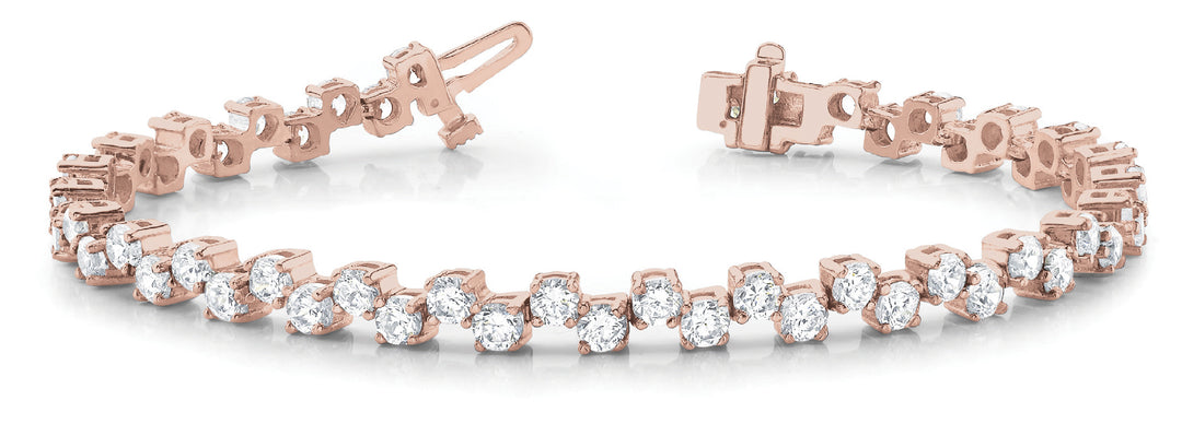 18K Rose Gold 2ct Diamond Fashion Bracelet
