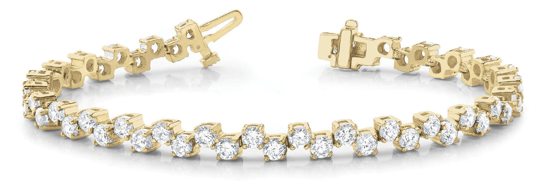 18K Yellow Gold Lab Diamond Tennis Bracelet
