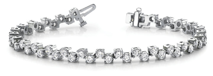 Platinum White Diamond Fashion Bracelet