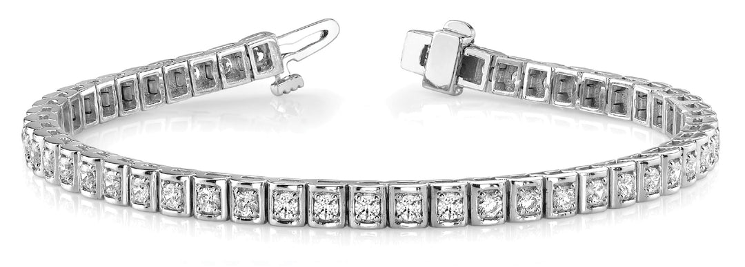 18K White Gold Diamond Tennis Bracelet