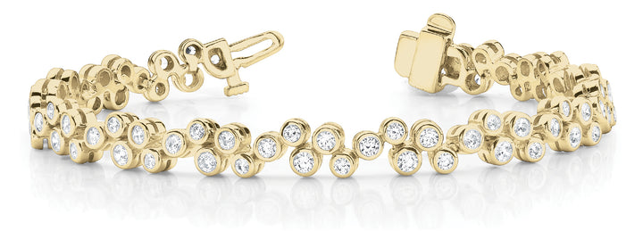 18K Yellow Gold Lab Diamond Tennis Bracelet