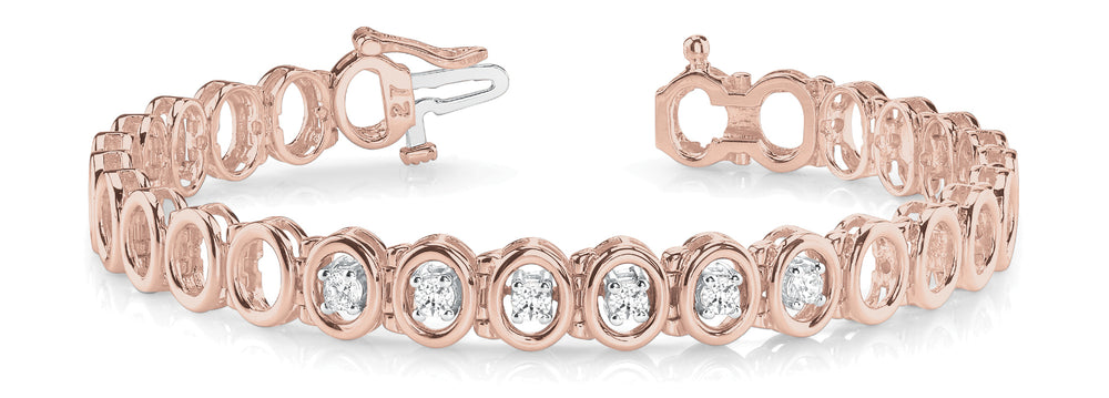 18K Rose Gold 3/8 ct Diamond Fashion Bracelet