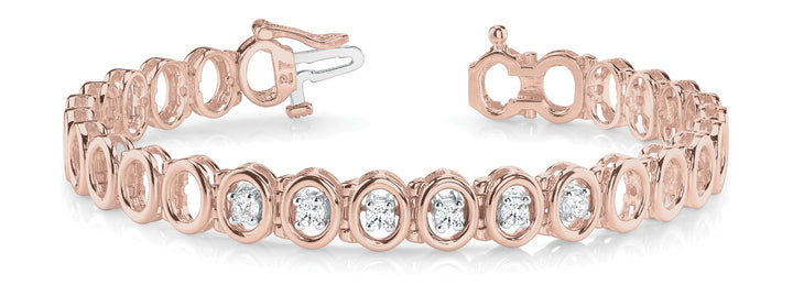 18K Rose Gold 3/8 ct Diamond Fashion Bracelet