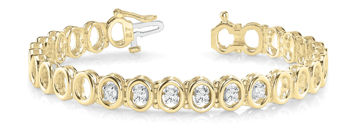 18K Yellow Gold Diamond Accent Fashion Bracelet