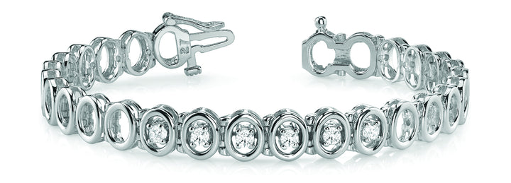 Platinum 3/8 ct Diamond Fashion Tennis Bracelet