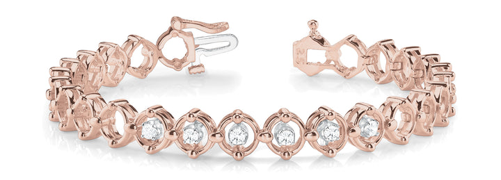 18K Rose Gold 1/4 CT Diamond Bracelet