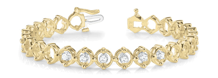 18K Yellow Gold 1/4 CT Diamond Fashion Bracelet