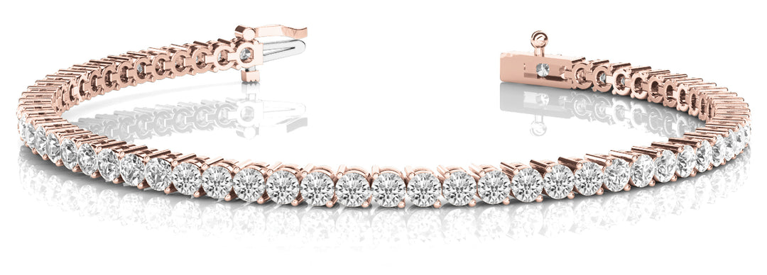 Rose Gold Lab Diamond In Line Tennis Bracelet