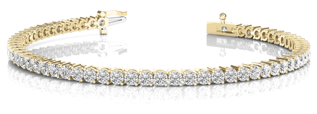 18K Yellow Gold Lab Diamond Tennis Bracelet