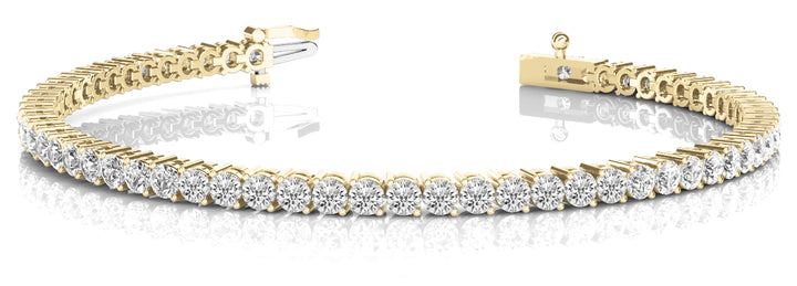18K Yellow Gold Lab Diamond Tennis Bracelet