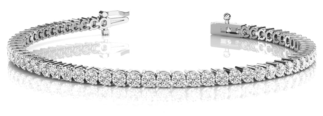 White Gold 1 CT Diamond Line Bracelet