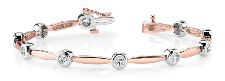 18K Rose Gold Diamond Fashion Bracelet