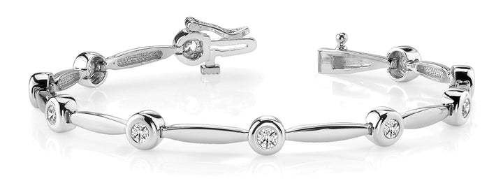 Platinum White Diamond Fashion Bracelet