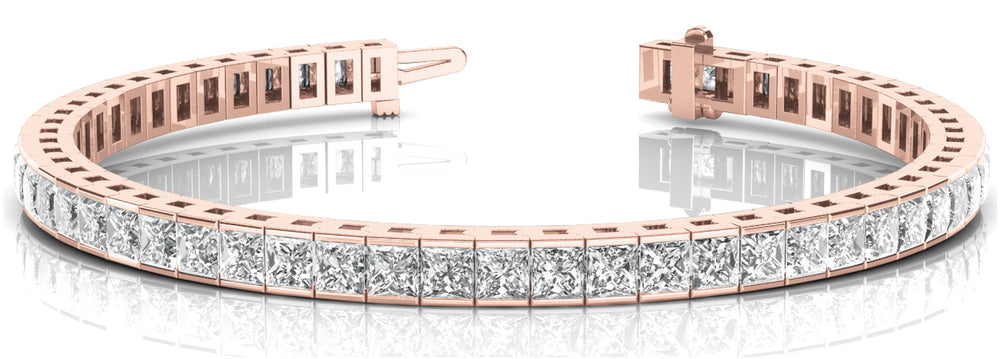 Rose Gold Lab Diamond Fashion Tennis Bracelet