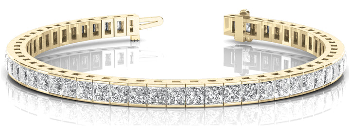 Yellow Gold Lab Diamond Fashion Tennis Bracelet