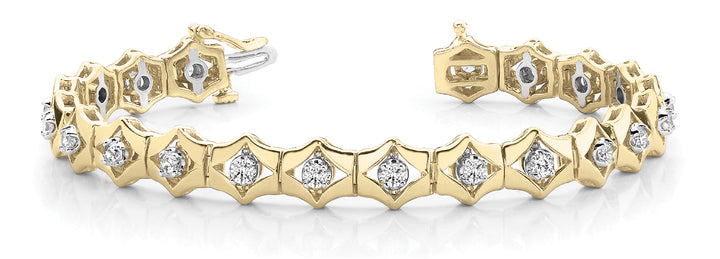 18K Yellow Gold 1ct Diamond Fashion Bracelet