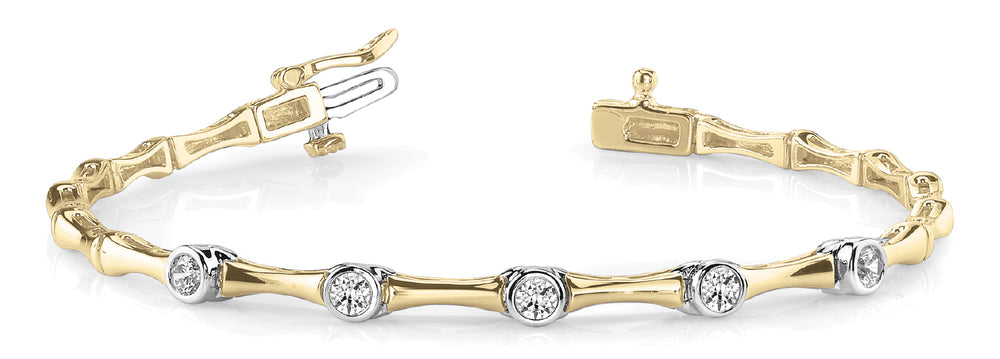 14K Yellow Gold Diamond Fashion Bracelet