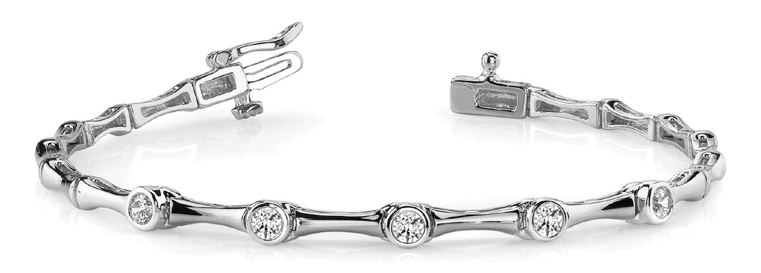 14K White Gold 1/4 CT Diamond Fashion Bracelet