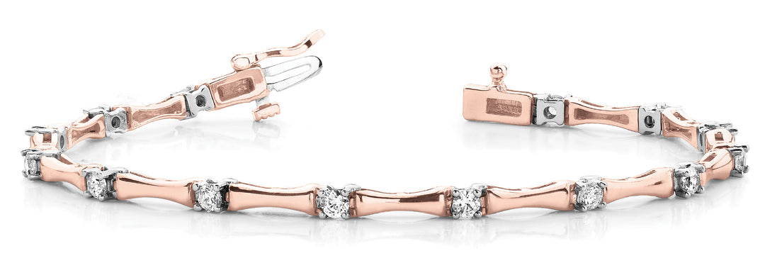 14K Rose Gold Lab Diamond Fashion Bracelet