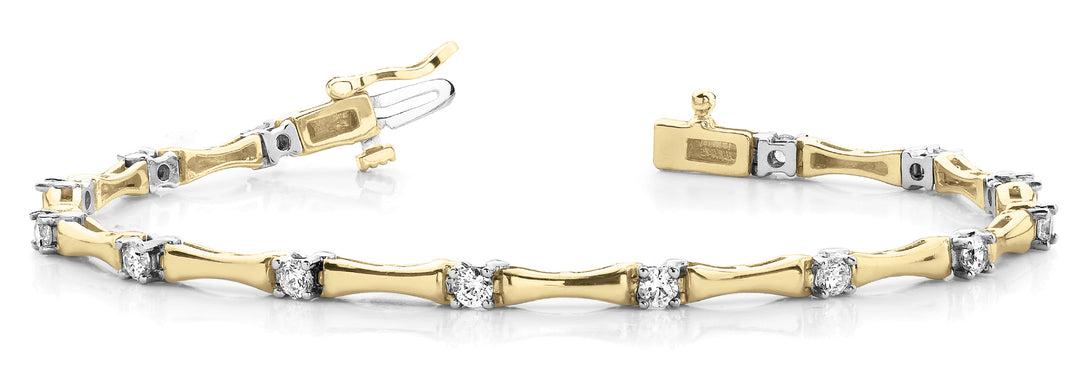 18K Yellow Gold Lab Diamond Fashion Bracelet