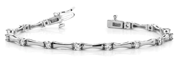 18K White Gold 1 CT Diamond Fashion Bracelet