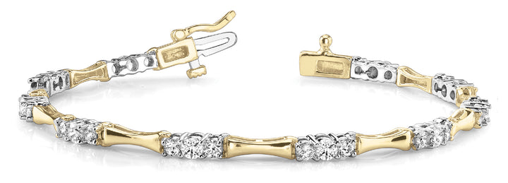18K Yellow Gold Diamond Fashion Bracelet