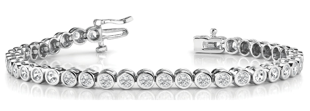 18K White Gold 2ctw Diamond Line Bracelet
