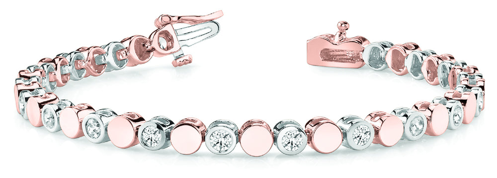 Rose Gold 1 CT Diamond Fashion Tennis Bracelet