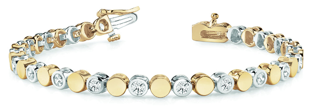 Yellow Gold Lab Diamond Link Bracelet