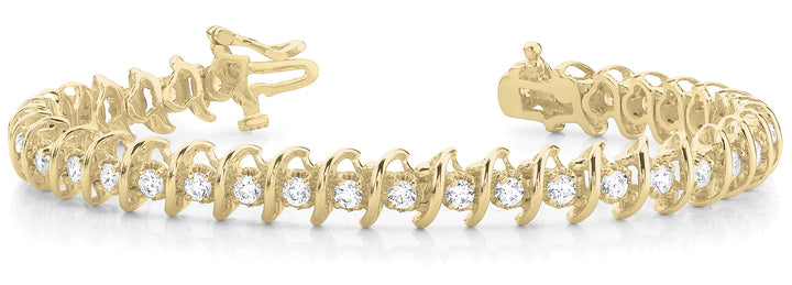 18K Yellow Gold Diamond Fashion Bracelet
