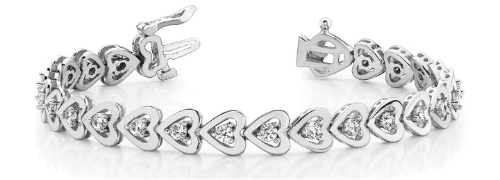 Platinum 1ctw Round Diamond Fashion Bracelet