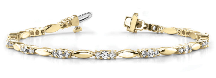 14K Yellow Gold Diamond Fashion Bracelet