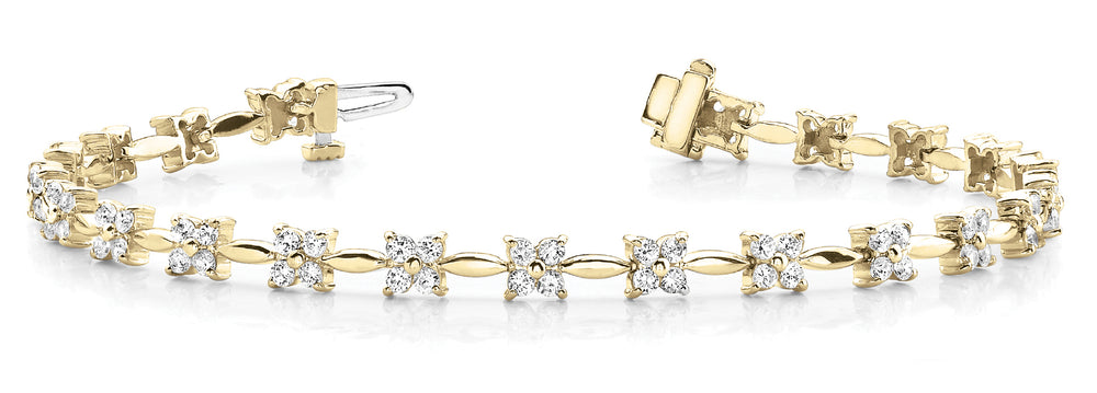 14K Yellow Gold Lab Diamond Fashion Bracelet