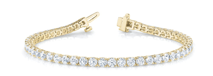14K Yellow Gold 9.87ctw Diamond Line Bracelet