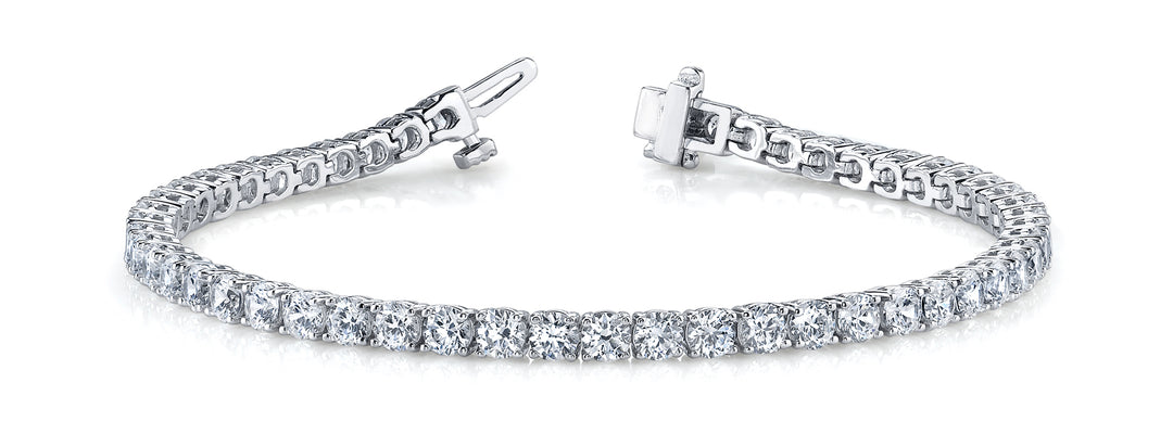 Platinum 9.87 CT Diamond In-Line Fashion Bracelet