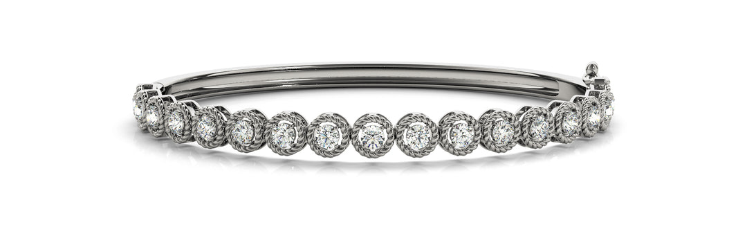 14K White Gold Diamond Fashion Bracelet