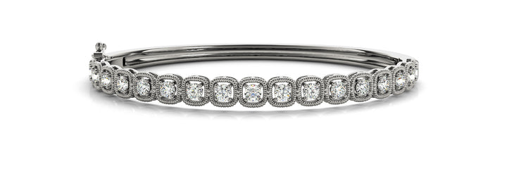 White Gold 5/8 ct Diamond Fashion Bangle