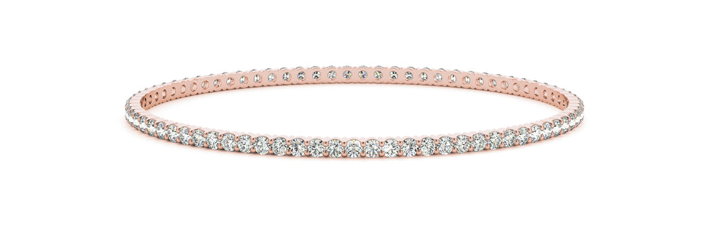 18K Rose Gold 1.71ctw Diamond Bangle Bracelet