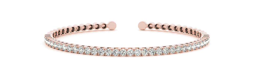 14K Rose Gold Diamond Fashion Bangle