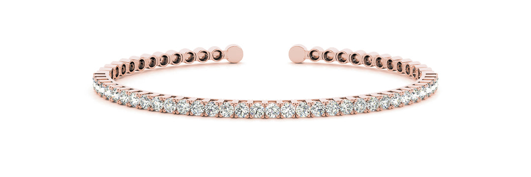 18K Rose Gold Diamond Bangle