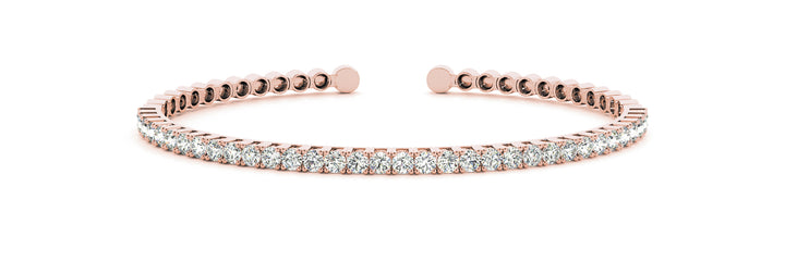 14K Rose Gold Diamond Bangle Bracelet