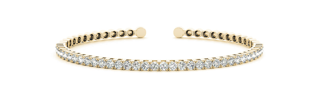 18K Yellow Gold Diamond Fashion Bangle