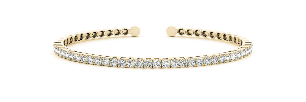 14K Yellow Gold Diamond Bangle