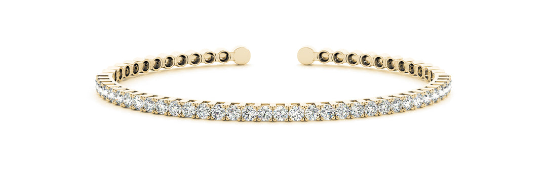 14K Yellow Gold Diamond Bangle