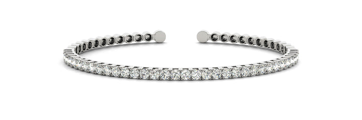 18K White Gold Diamond Bangle Bracelet